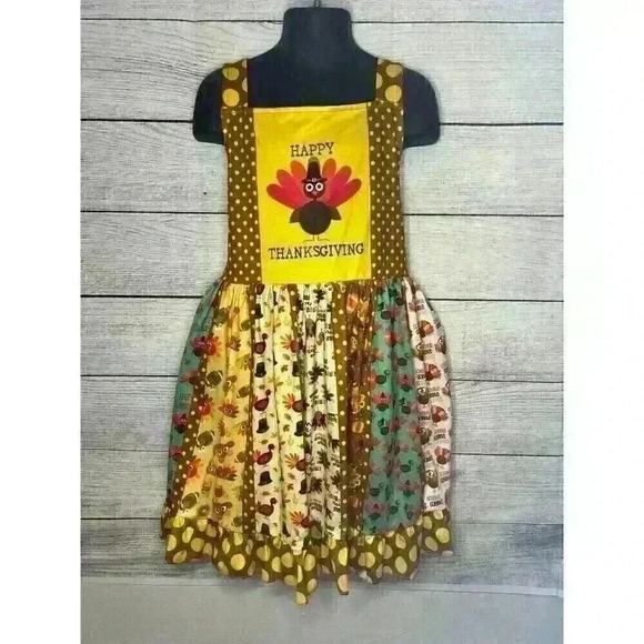 Thanksgiving Turkey Twirl Dress (size 7) - Picture 2 of 4
